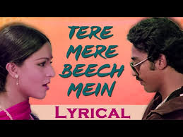 Tere Mere Beech Mein Full Song With Lyrics Ek Duuje Ke Liye Lata Mangeshkar S P Balasubramaniam Youtube