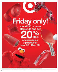 Target Black Friday Spend 50 Get 20 Off Later Black Friday Target Black Friday Ads Black Friday
