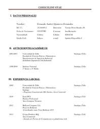 Um bom currículo deve ter alguns elementos indispensáveis para a apresentação do candidato: Curriculum Vitae Basico Cv Sencillo