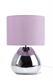 Its satin nickel finish provides a muted sheen, and is complemented by the oatmeal fabric shade. Table Lamp Silver And Violet Pastel Pink Colour Lamp Small Bedside Lamp Purple Lamp Shade Purple Lamp Lamp