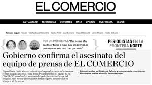 En mayo suben pasajes intra e interprovi­ncial. El Gobierno De Ecuador Confirma La Muerte De Los Tres Miembros Del Equipo De Prensa De El Comercio Que Fueron Secuestrados Por Un Grupo Disidente De Las Farc Bbc News Mundo