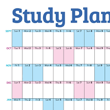 Study Planner Chart 2019 2020