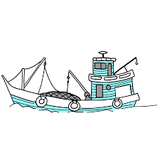 The fish tied both the fishing lines together. Coloring Pages With Ships Download Pictures A4