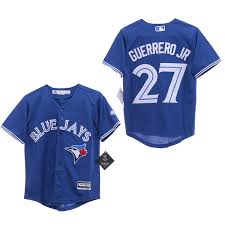 Toronto blue jays autographed signed jersey xl coa $129.00 $11.10 shipping vladimir guerrero sr autographed signed baseball angels hof! Blue Jays 27 Vladimir Guerrero Jr Royal Youth Cool Base Jersey