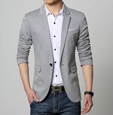 streetwear slim fit single button patchwork blazer in 2021 mens blazer jacket mens casual suits business casual men