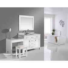 48 inch bathroom vanities : Design Element London 72 Inch Single Sink White Vanity Set With Makeup Table And Bench Seat Overstock 10521852