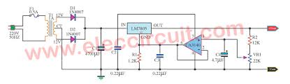 A regulated power supply is an embedded circuit; Variable Regulated Power Supply Using 7805 And Op Amp Eleccircuit Com
