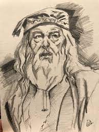 Sketch Art Sketchbook Artist Portrait Inktober Drawing Harrypotter Albusdumbledore Harry Potter Drawings Harry Potter Sketch Harry Potter Background