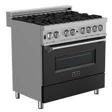 The zline ranges are upscale and won't break the budget. Reviews For Zline Kitchen And Bath Zline 36 In 4 6 Cu Ft Dual Fuel Range With Gas Stove And Electric Oven In Durasnow Stainless Steel Black Matte Door Ras Blm 36