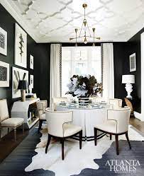 Dervish star dining chair, black powder steel base, white latherette by sohoconcept. Home And Art Accent Black Zsazsa Bellagio Like No Other Transitional Dining Room White Dining Room Black And White Dining Room