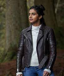 Doctor Who Mandip Gill Motorcycle Leather Jacket