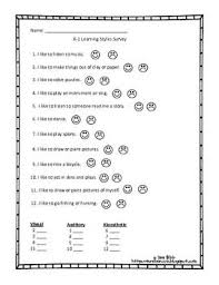 Learning Style Survey And Posters For K 1 Learning Styles Survey Learning Style Learning Style Inventory