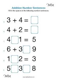 addition number sentences maths with mum