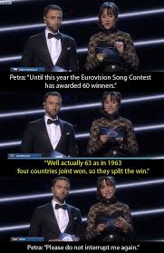 Eurovision 2016 host petra mede rehearses the voting segment and points reveal during the grand final dress rehearsal. There Was Also This Amazing Gag Eurovision Song Contest Eurovision Eurovision Party