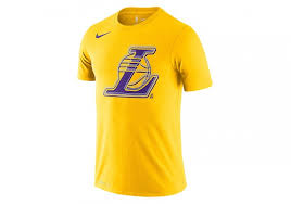 The current logo comprises all the three team's colors: Nike Nba Los Angeles Lakers Logo Tee Amarillo