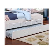 White Full Bookcase Daybed With Trundle And 3 Drawers Cleo S Furniture It is available in a wide range of styles and the main difference of day bed with pop up trundle with the trundle drawer version is that daybed.