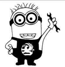 Mewarnai gambar minion mewarnai gambar strasshotfix net. Minion Hitam Putih