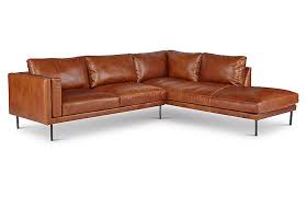 Aiden Sectional Brown Leather Now 5 516 00 Was 6 895 00 Aiden Brown Leather Sectional Genel Sofa Cognac Ledersofa Sofa