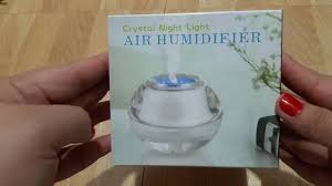 Crystal Night Light Air Humidifier Unboxing Youtube