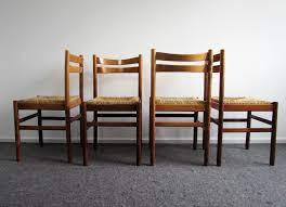 $300 | set of 4. Set Of 4 Mid Century Modern Rush Seat Dining Chairs 98155