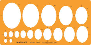Large Ellipse Ellipses Shapes Figure Symbols Drafting Drawing Template Stencil Vaza Desenhos Vazados Desenho