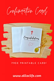 Instead, the card has just enough text to identify the requirement, and to remind everyone what the story is. Confirmation Congratulations Free Printable Card A Lilac Life