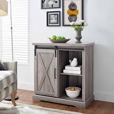 The door divides the laundry and utility room from the dining space. Gray Wash Sliding Barn Door Cabinet Kirklands