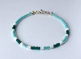 Black And White Bead Bracelet Meaning Seed Bead Bracelet Bracelet With Meaning Wire Protection Purity Ambition Turquoise Dark Green White Beaded Bracelets Seed Bead Bracelets Green Beaded Bracelets