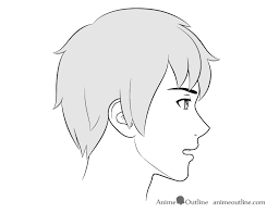Blue cartoon anime eyes set. How To Draw Anime Male Facial Expressions Side View Animeoutline