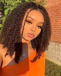 A curly double braided low bun is great for many bridal styles, from more romantic to boho ones. 5 854 Likes 82 Comments Kouro Wane Thakoolo On Instagram Full Face Of Fentybeauty Lashe Mixed Curly Hair Curly Girl Hairstyles Natural Hair Styles