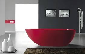 Bathroom red and black bathroom decor white floating vanity with. Intensive Red Bathroom Design Ideas Photos Decor Report