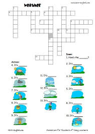 Weather Crossword Material Escolar En Ingles Ensenanza De Ingles Vocabulario En Ingles