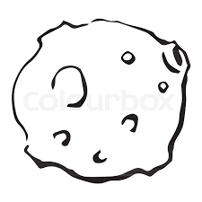 How to draw an asteroid.asteroids are rocky heavenly bodies that orbit the sun but are too small in size to be effectively called a planet. Black And White Asteroid Drawing Stock Vector Colourbox