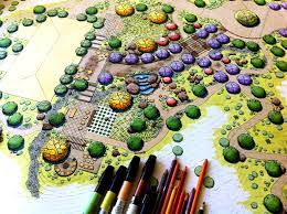 Daun bentuk bulan sabit terletak di beberapa tier. Reka Bentuk Landskap Arts Quiz Quizizz