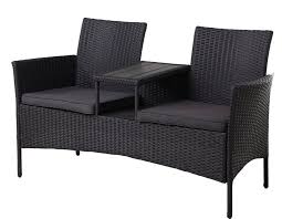 Rattan gilt als der werkstoff für gartenliebhaber, die gerne mehr natur im garten haben möchten. Kynast Gartenbank Polyrattan Gartenbank 2 Sitzer Mit Tisch Bank Parkbank Sitzbank Sitzgruppe Garten Online Kaufen Otto