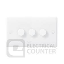Graphite 3 gang dimmer plate kit. Bg Nexus White Moulded 883 Slim 3 Gang Dimmer Light Switch 200w 2 Way