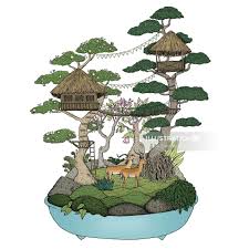 Swiss Family Robinson Treehouse Illustration By Annie Davidson