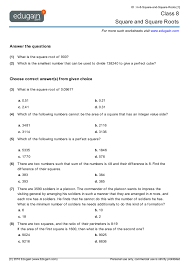 They need to remember that is why we have that button on your standard run of the mill calculator. Grade 8 Math Worksheets And Problems Square And Square Roots Edugain Singapore
