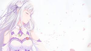 Hd Wallpaper White Background Simple Background Emilia Re Zero Cleavage Wallpaper Flare The wallpaper for desktop is missing or does not match the preview.