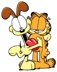 Odie Hugging Garfield Garfield And Odie Garfield Pictures Garfield Cartoon