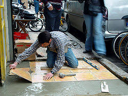 First, you have to make sure that the floor is even and level and float it if it isn't, but that is a very. Flooring Wikipedia