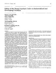 University of iowa, iowa city1988. Pdf Utility Of The Dental Aesthetic Index In Industrialized And Developing Countries Yupin Songpaisan Academia Edu
