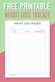 Printable Weight Loss Tracker Pdf Printall