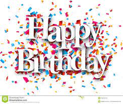 Paper Happy Birthday Confetti Sign. Stock Vector - Illustration of magenta,  carnival: 45819218