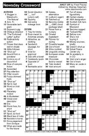 You don't have the slightest idea of how many people have difficulties on crossword … welcome to our website. Newsday Crossword Puzzle For Nov 26 2020 By Stanley Newman Creators Syndicate