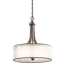 Kichler 42385miz Lacey Large Drum Pendant 3 Light 300 Total Watts Mission Bronze Ceiling Pendant Fixtures Amazon Com