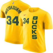 Shop the officially licensed bucks city edition basketball show off your milwaukee bragging rights with an authentic bucks earned edition jersey, designed exclusively for last year's nba playoff teams. Youth Milwaukee Bucks Giannis Antetokounmpo Nike Yellow 2018 19 City Edition Name Number T Shirt In 2020 Milwaukee Bucks Basketball Shirts White Nikes