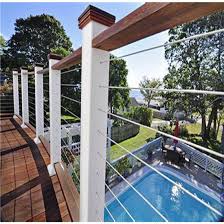 One way to give a functional nod to nautical is with a rope stair railing and rope bannister. China Stainless Steel Wire Rope Deck Railing Balcony Balustrade China Balcony Balustrade Cable Railing