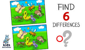 Spot the difference children's puzzles printable. Spot The 6 Differences Between The Two Pictures Kids Activities