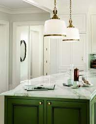 In Love With The Light Fixtures And The Kitchen A Pair Of Our Deco Drum Shades Light A Kitchen Bungalow Kitchen Rejuvenation Lighting Kitchen Inspirations
